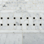 Carrara White Marble Polished Baby Brick Mosaic Tile-Marble Mosaic-American Tile Depot