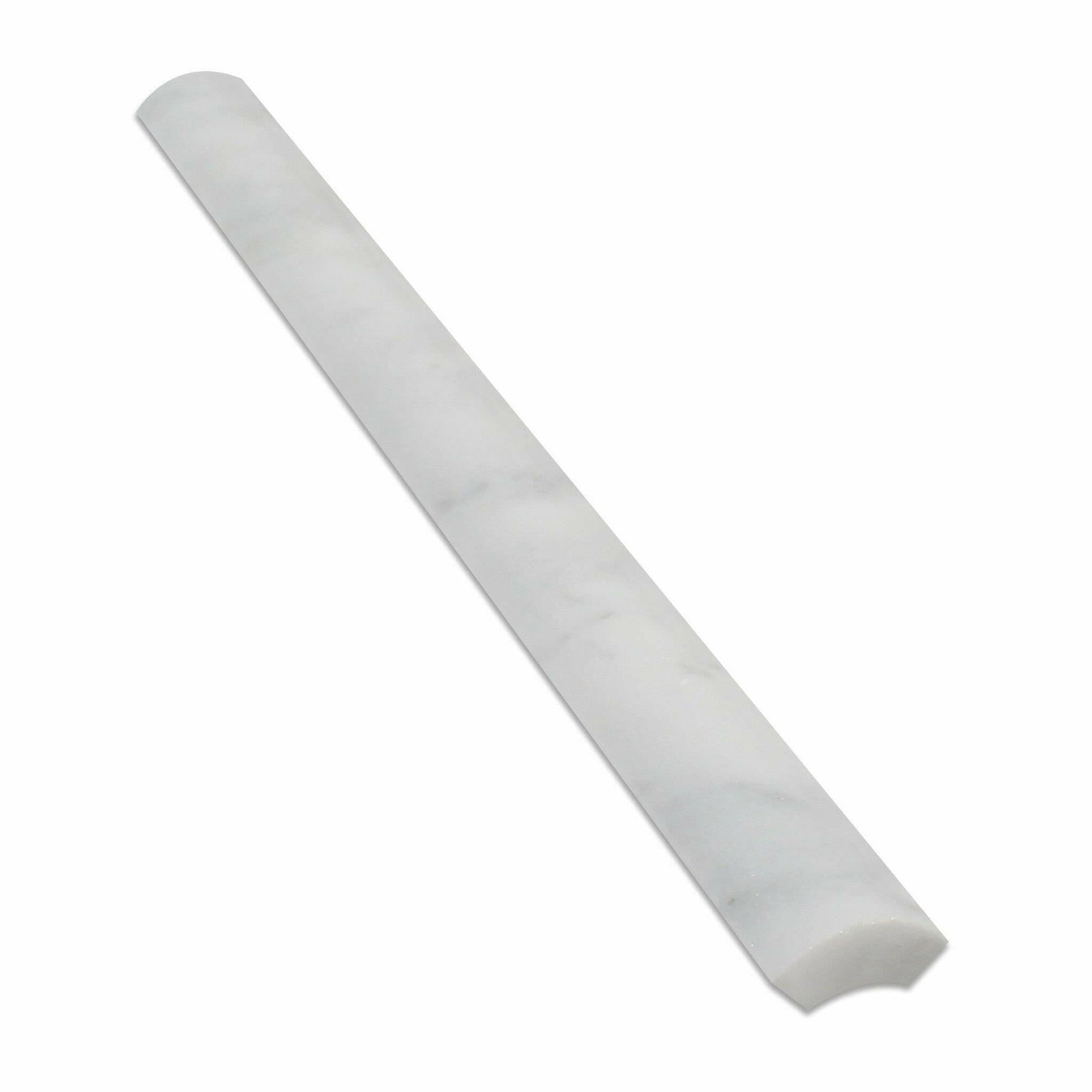 Carrara White Marble Polished Quarter - Round Trim Molding-Marble Molding/Trim-American Tile Depot