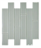 Oceanhouse Silver Grey Multi Size Glossy Subway Glass Mosaic Wall Tile