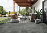 12 X 24 Chamonix Dark Gray Matte Limestone Look Porcelain Tile