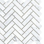 Chevron Long Carrara Polished Marble Mosaic Tile-Marble Mosaic-American Tile Depot