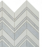 Chevron Crystal Ocean Polished Marble Mosaic Tile-Marble Mosaic-American Tile Depot