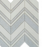 Chevron Crystal Ocean Polished Marble Mosaic Tile-Marble Mosaic-American Tile Depot