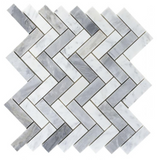 Chevron Long Loft Polished Marble Mosaic Tile-Marble Mosaic-American Tile Depot