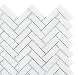 Chevron Long Thassos Honed Marble Mosaic Tile-Marble Mosaic-American Tile Depot