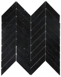 Chevron Marquina Polished Marble Mosaic Tile-Marble Mosaic-American Tile Depot