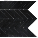 Chevron Marquina Polished Marble Mosaic Tile-Marble Mosaic-American Tile Depot