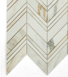 Chevron Ravenna Calacatta Polished Marble Mosaic Tile-Marble Mosaic-American Tile Depot