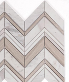 Chevron Ravenna Loft Polished Marble Mosaic Tile-Marble Mosaic-American Tile Depot