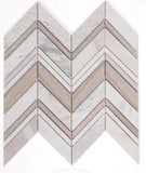 Chevron Ravenna Loft Polished Marble Mosaic Tile-Marble Mosaic-American Tile Depot