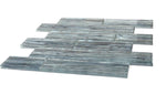 Clam Casale Silver Multi Size Glossy Subway Glass Mosaic Wall Tile-Glass Mosaic-American Tile Depot