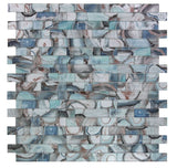 Clam Casale Green Glossy Subway Glass Mosaic Wall Tile