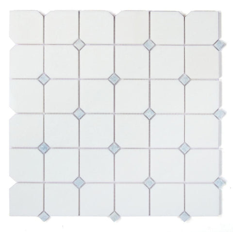 Precious Stone Clipped Crystal Ocean Polished Square Marble Mosaic Tile