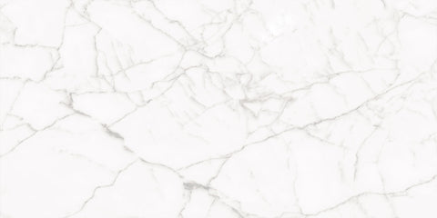 24 X 48 Core White Polished Marble Look Porcelain Tile