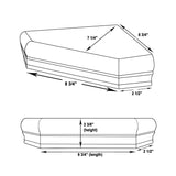 Scabos Travertine Hand-Made Custom Shower Corner Shelf - Honed