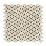 Crema Marfil Marble Honed 1" Diamond Mosaic Tile-Marble Mosaic-American Tile Depot