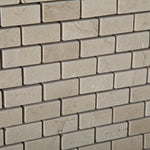 Crema Marfil Marble Honed Baby Brick Mosaic Tile-Marble Mosaic-American Tile Depot