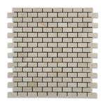 Crema Marfil Marble Honed Baby Brick Mosaic Tile-Marble Mosaic-American Tile Depot