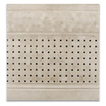 Crema Marfil Marble Honed Basketweave Mosaic Tile w/ Emperador Dark Dots-Marble Mosaic-American Tile Depot