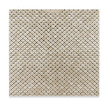 Crema Marfil Marble Honed Fan Mosaic Tile-Marble Mosaic-American Tile Depot