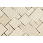 Crema Marfil Marble Honed Mini Versailles Mosaic Tile-Marble Mosaic-American Tile Depot