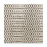 Crema Marfil Marble Polished 1" Mini Hexagon Mosaic Tile-Marble Mosaic-American Tile Depot