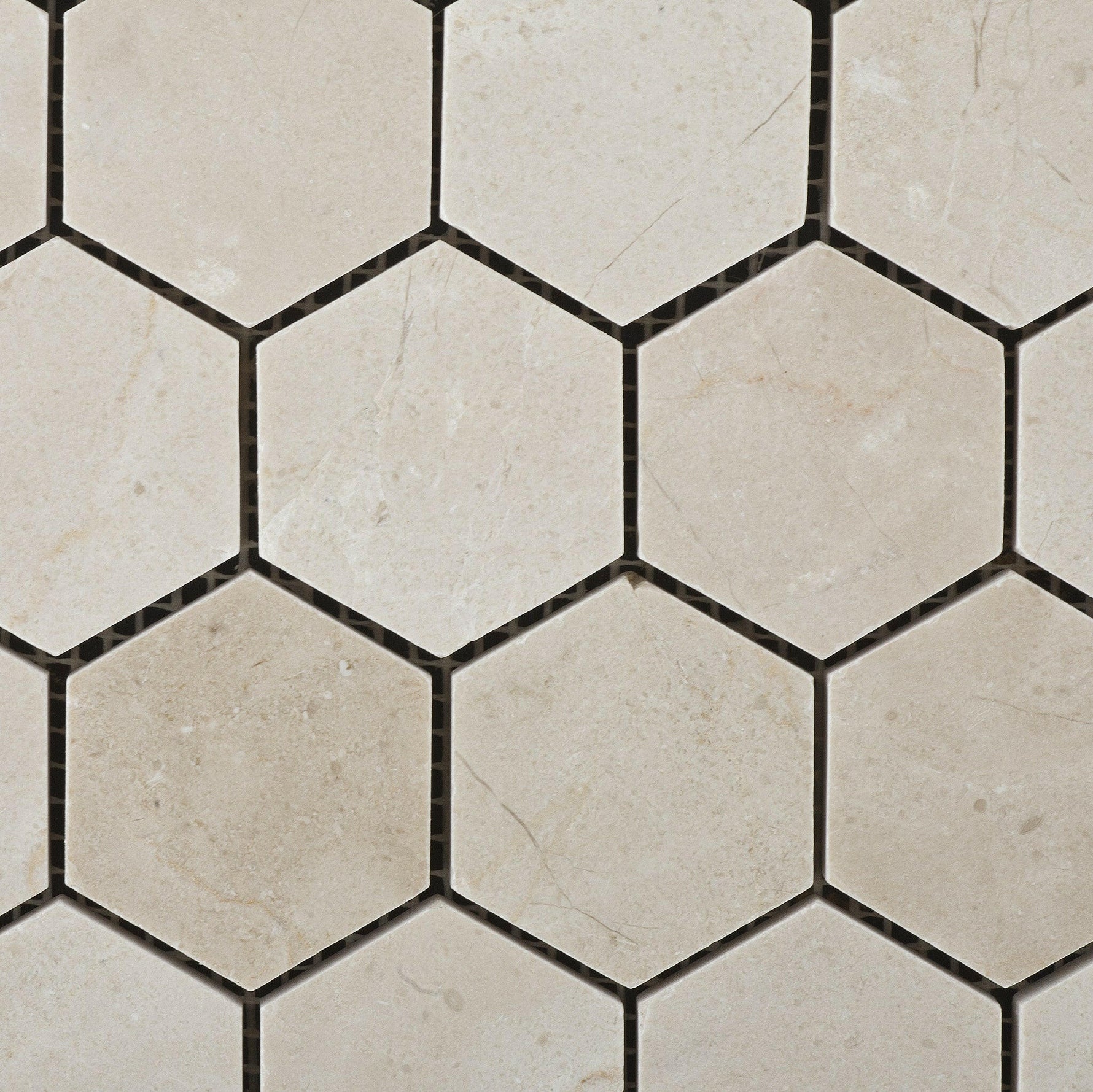 Crema Marfil Marble Polished 2" Hexagon Mosaic Tile-Marble Mosaic-American Tile Depot