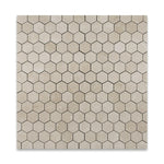 Crema Marfil Marble Polished 2" Hexagon Mosaic Tile-Marble Mosaic-American Tile Depot