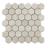 Crema Marfil Marble Polished 2" Hexagon Mosaic Tile-Marble Mosaic-American Tile Depot