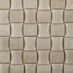 Crema Marfil Marble Polished 3D Small Bread Mosaic Tile-Marble Mosaic-American Tile Depot