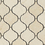 Crema Marfil Marble Polished Lantern Arabesque Mosaic Tile-Marble Mosaic-American Tile Depot