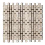 Crema Marfil Marble Tumbled Baby Brick Mosaic Tile-Marble Mosaic-American Tile Depot