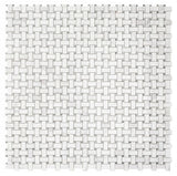 Sample of Precious Stone Cross White Basketweave Mosaic Wall Tile-Sample-American Tile Depot