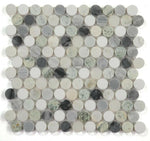 Curvus Grassland Circular Marble Mosaic Tile-Marble Mosaic-American Tile Depot