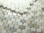 Curvus Spring Polished Circular Marble Mosaic Tile-Marble Mosaic-American Tile Depot