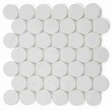 Sample of 2 x 2 Curvus Dolomite Large Honed Circular Marble Mosaic Tile-Sample-American Tile Depot