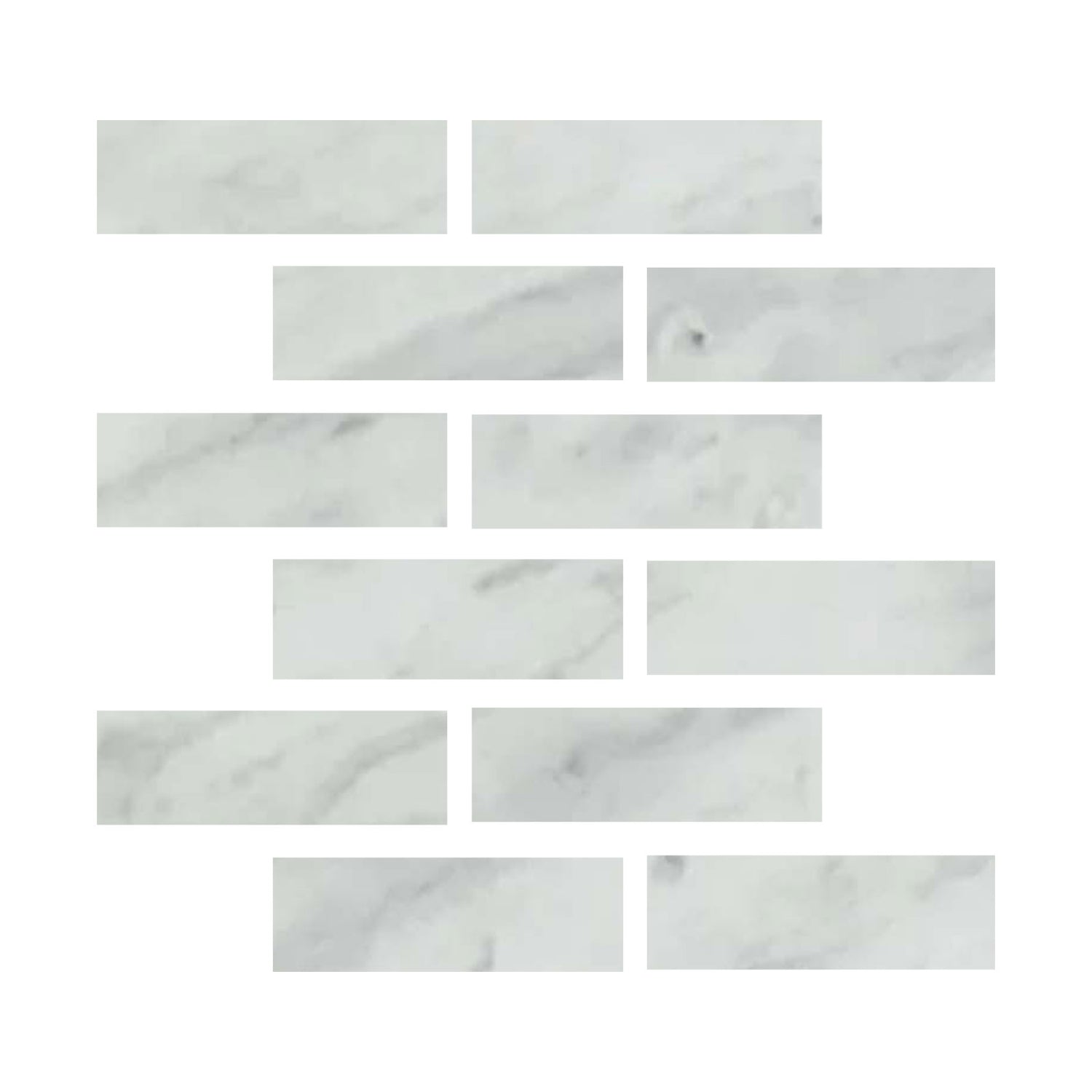 2 X 6 Bianco Venatino (Bianco Mare) Marble Polished Field Tile