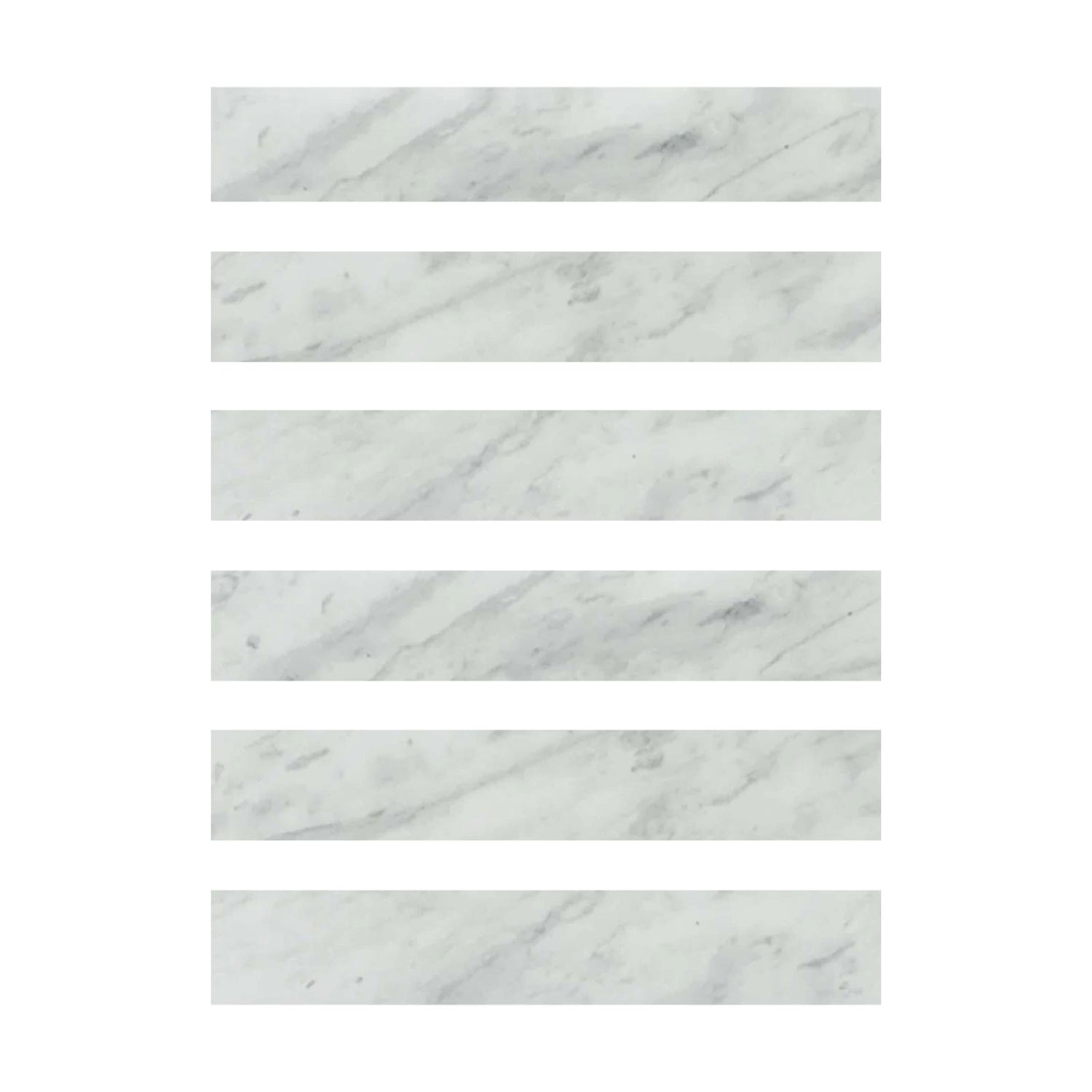 2 X 12 Bianco Venatino (Bianco Mare) Marble Honed Field Tile