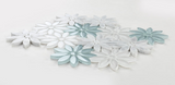 Aster Blue Flower Glass Mosaic Wall Tile