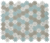 Aster White Sky Flower Mosaic Wall Tile