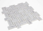 Diana Cross Carrara Basketweave Mosaic Wall Tile-Mixed Mosaic-American Tile Depot