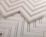 Diana Herringbone Thassos Mosaic Wall Tile-Mixed Mosaic-American Tile Depot