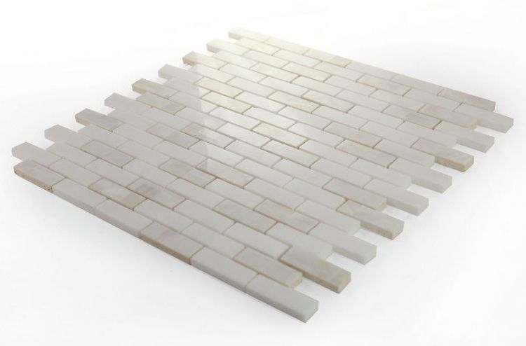 Diana Linear Thassos Mosaic Wall Tile-Mixed Mosaic-American Tile Depot