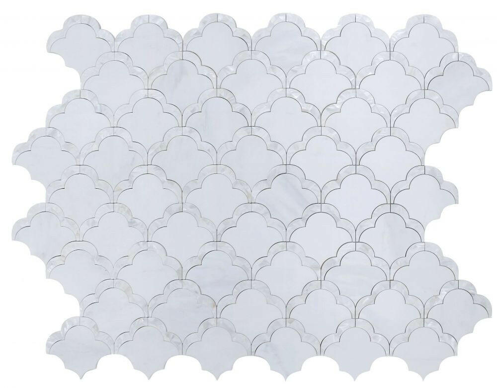 Diana Scale Arabesque Mosaic Wall Tile-Mixed Mosaic-American Tile Depot