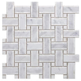 Diana Cross Carrara Basketweave Mosaic Wall Tile