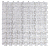 Diana Cross Carrara Basketweave Mosaic Wall Tile