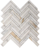 Sample of Diana Herringbone Calacatta Mosaic Wall Tile-Sample-American Tile Depot