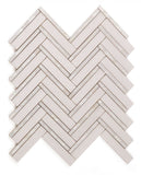 Diana Herringbone Thassos Mosaic Wall Tile