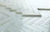 Sample of Diana Herringbone White Mosaic Wall Tile-Sample-American Tile Depot