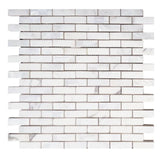 Sample of Diana Linear Calacatta Mosaic Wall Tile-Sample-American Tile Depot